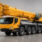 Автокран 100 тонн со стрелой 60 м на строительной площадке в Екатеринбурге
