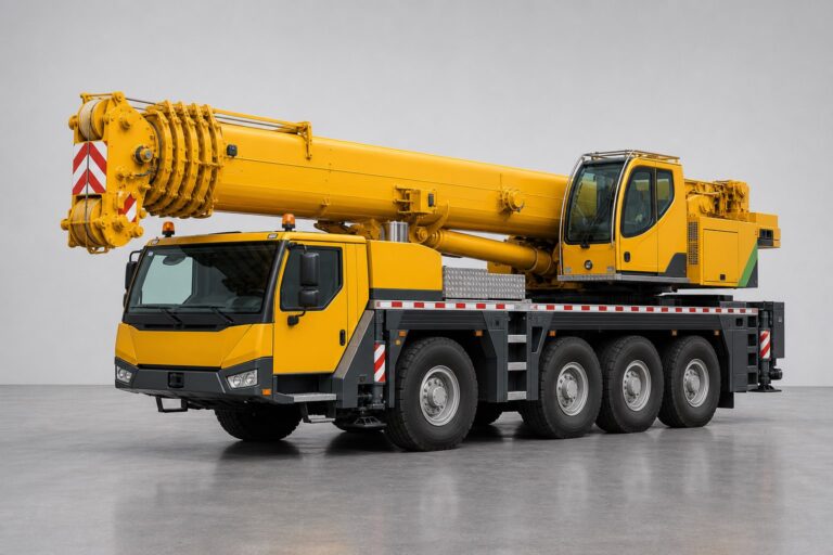 Автокран Zoomlion, 50 тонн, стрела 42 м — вид спереди и сбоку