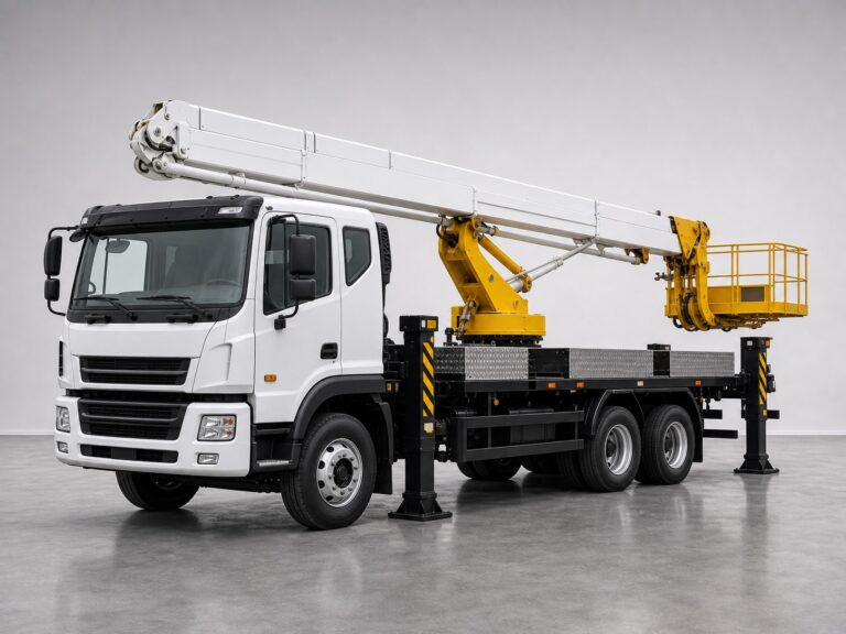 Автовышка Horyong SKY500, 50 м — вид спереди и сбоку