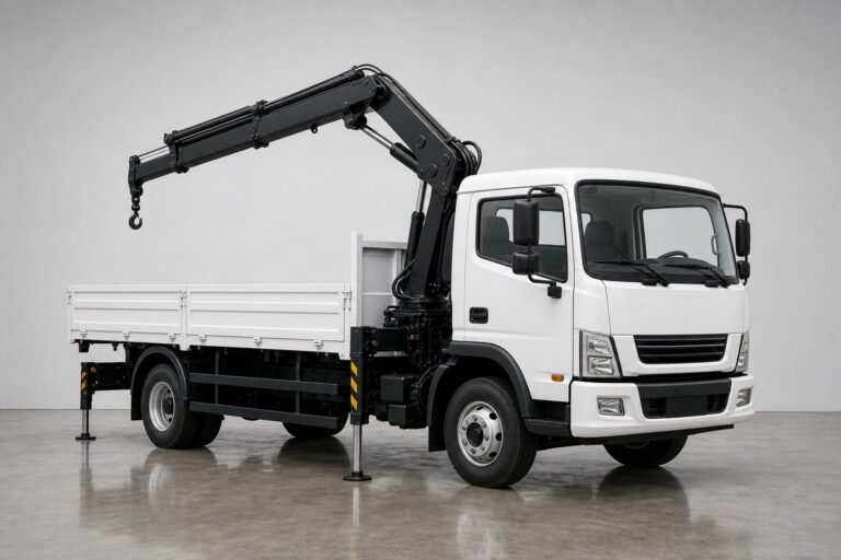 Манипулятор Foton Ollin, борт 5 тонн, стрела 3 тонны — вид спереди и сбоку