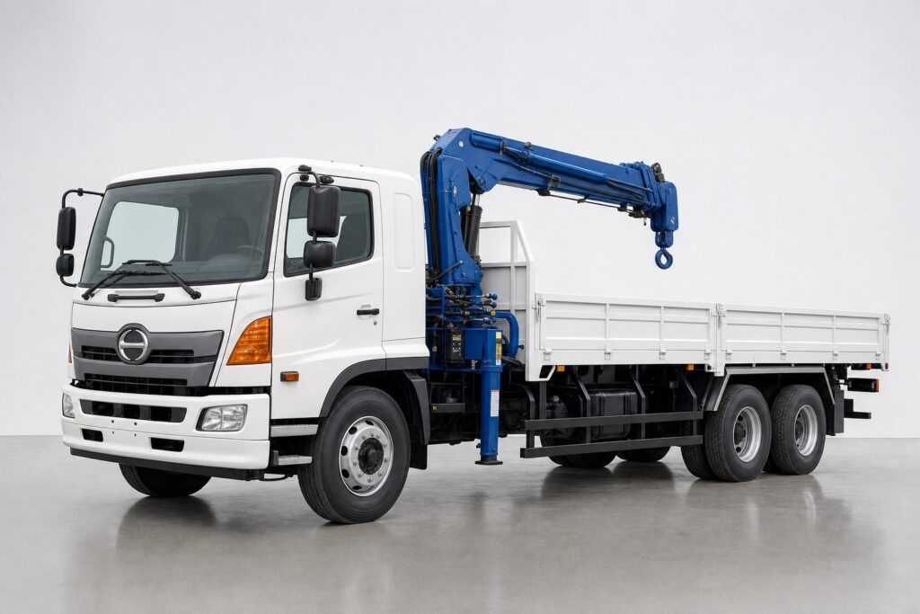 Аренда манипулятора Hino 500 8 тонн со стрелой 5 тонн в Екатеринбурге