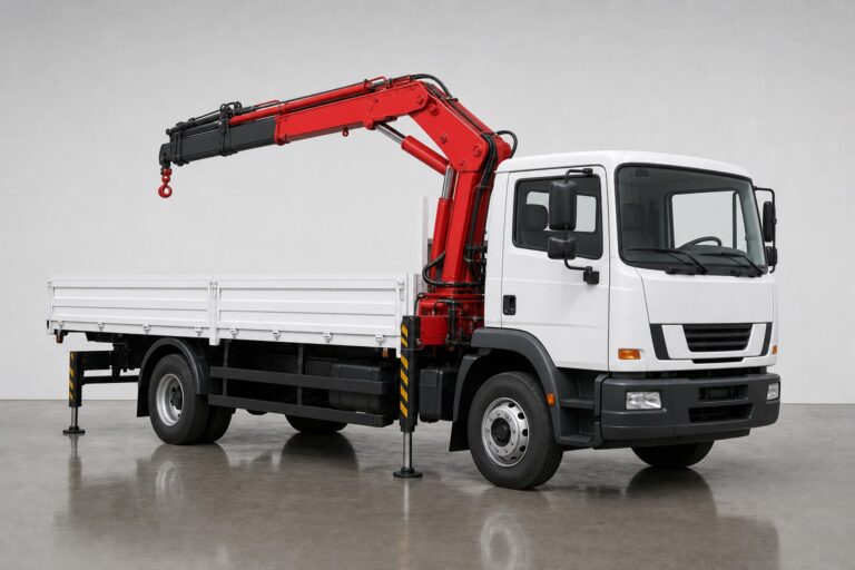 Манипулятор Hyundai HD170, борт 7 тонн, стрела 7 тонн — вид спереди и сбоку