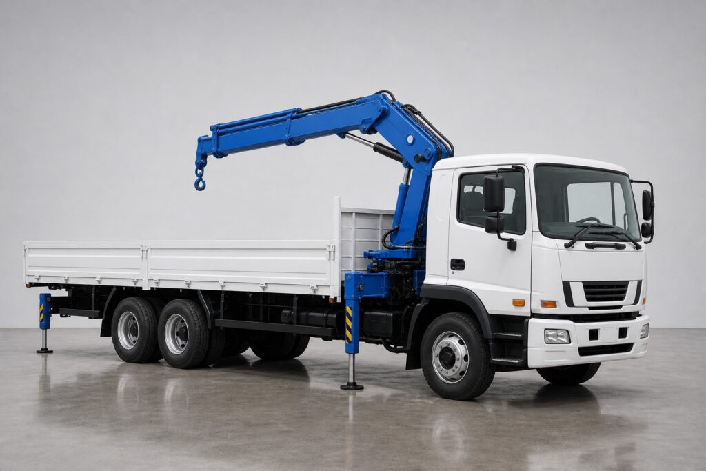 Аренда манипулятора Isuzu Forward 7 тонн со стрелой 5 тонн в Екатеринбурге